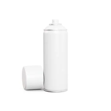 A white background with a Opened Spray Paint Can isolated Stock Illustration