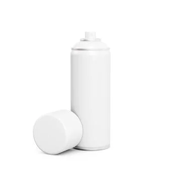 A white background with a Opened Spray Paint Can isolated Stock Illustration