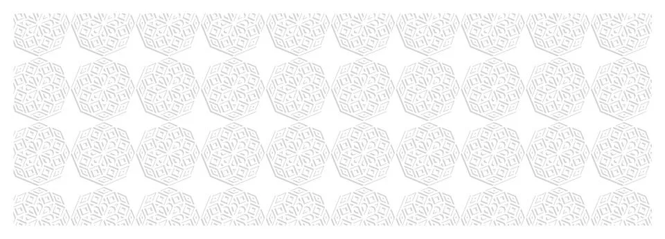 White background with ornament pattern Illustrazione stock