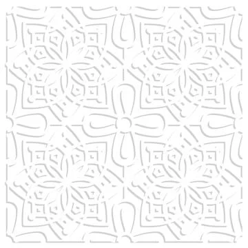 White background with ornament pattern Stock Illustration