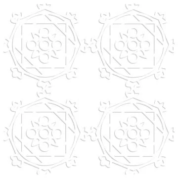 White background with ornament pattern Stock Illustration