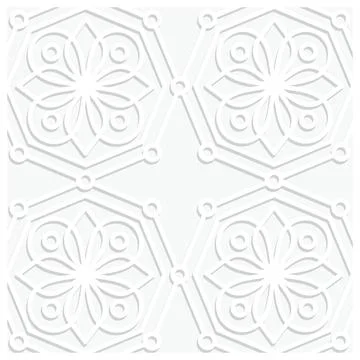 White background with ornament pattern Stock Illustration