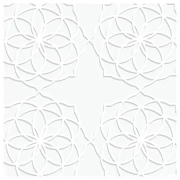 White background with ornament pattern Stock Illustration