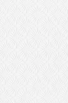 White Background, Ornamental Pattern, Square Flowers Stock Photos