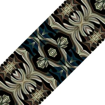 White Background with Ornate Borders Illustrazione stock