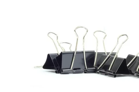 White Background Paper Clips 写真素材