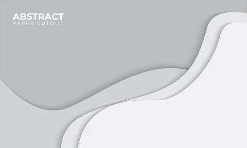 White background with paper cut concept Stock Illustration