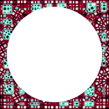 White Background with Pattern Borders Illustrazione stock