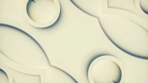 White background with pattern of circles. 3d rendering loop animation 4K Stock Footage 263016952