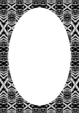 White Background with Patterned Rounded Borders White circle frame backgro... Stock Photos