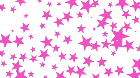 White background with pink star pattern Stock Footage 335734322