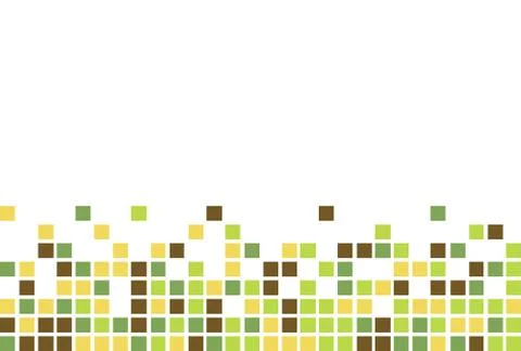 White background with random colored squares Stock Illustration