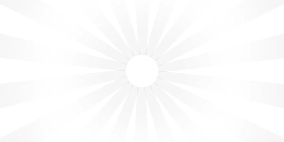 White background with rays diverging from the middle, banner Stock Photos