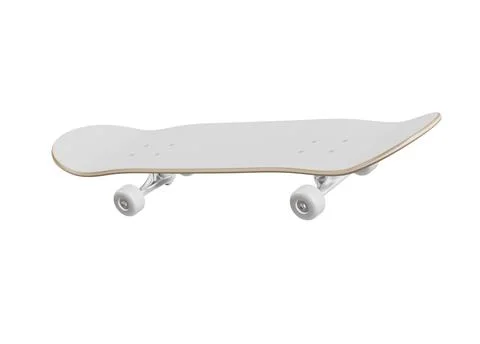 A white background with a Skateboard isolated on Stock Illustration