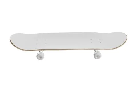 A white background with a Skateboard isolated on Stock Illustration
