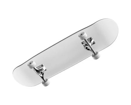 A white background with a Skateboard isolated on Stock Illustration