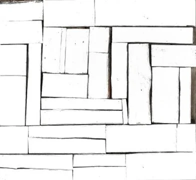 White background of small white plank boards of different sizes in form of Stock Photos