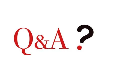 White background with text Q&amp;A Stock Illustration