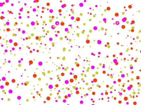 White background texture in pink green and red polka dots Stock Illustration