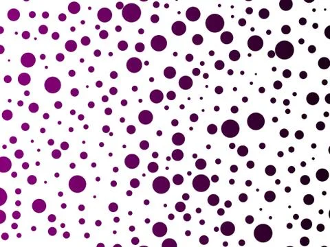 White background texture in small and large dark and light purple polka dots Stock Illustration