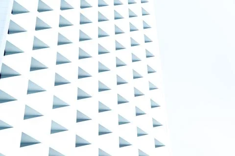 White background triangle texture pattern or wallpaper closeup. Stock Photos