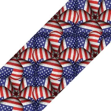 White Background with Usa Flag Pattern Borders White background with usa f... Stock Photos