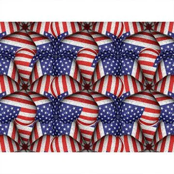 White Background with Usa Flag Pattern Borders White background with usa f... Stock Photos