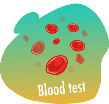 White background vector illustration of a  blood test Stock Illustration