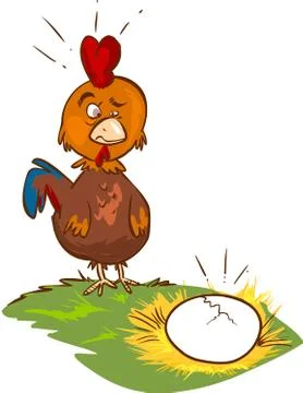 White background vector illustration of a confused chicken Stock Illustration