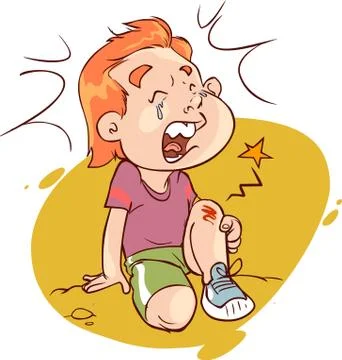 White background vector illustration of a foot bleeding child Illustrazione stock