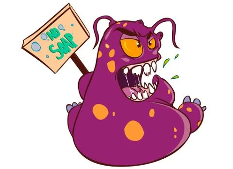 White background vector illustration of a germ Stock Illustration