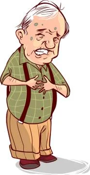 White background vector illustration of a  heart attack Stock Illustration