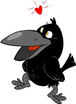 White background vector illustration of a love the crows Stock Illustration