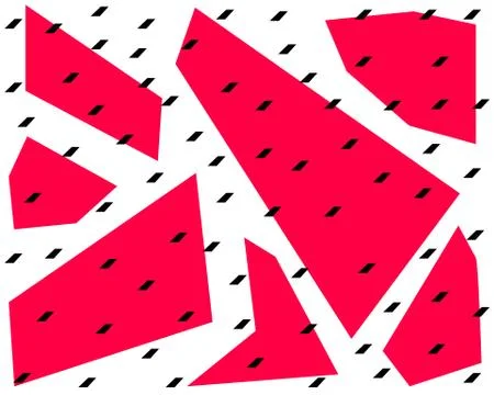 White background vector illustration of many black details on pink background Stock Illustration
