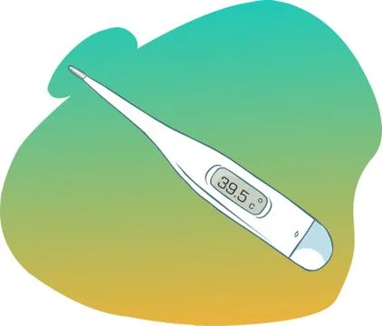 White background vector illustration of a thermometer Stock Illustration