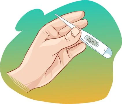 White background vector illustration of a thermometer Illustrazione stock