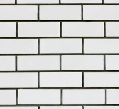 White background a wall of white brick Stock Photos