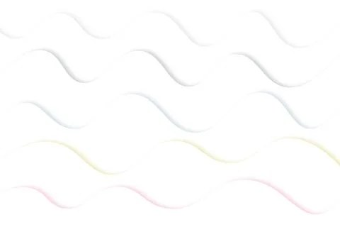 White background wave paper art design. Vector paper cut illustration. Stock Illustration