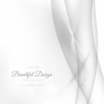 White background with wavy lines background Stock Illustration