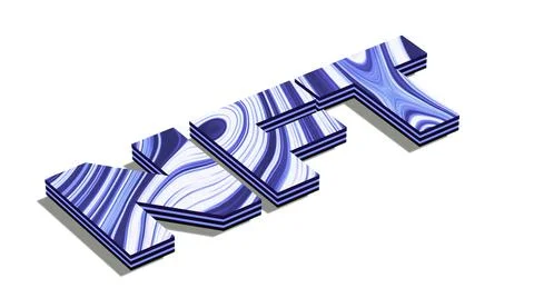 White background.Motion.Bright large letters of NFT in computer graphics.Use Stockillustratie
