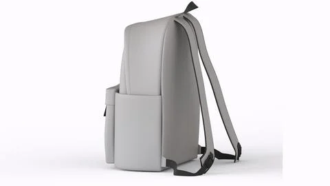 White backpack with white background Stock Illustration