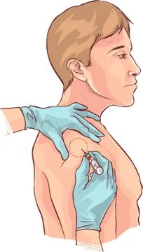 White backround vector illustration of a Injection Illustrazione stock