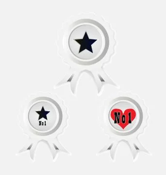 White Badge Isolated Stock Illustration