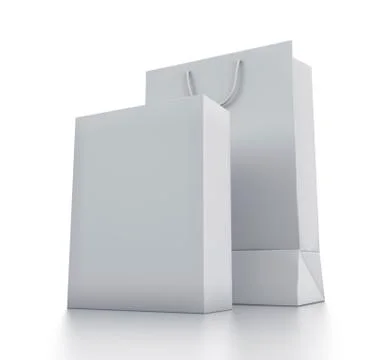 White bag and box. Stock Illustration