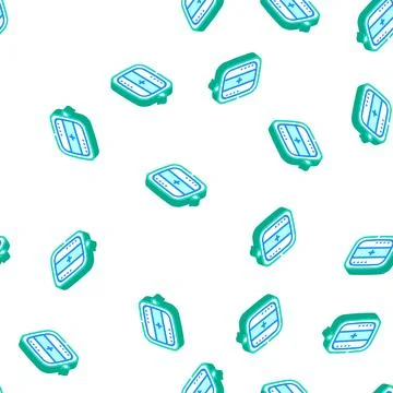 White-balancing tools isometric icon seamless pattern Stock Illustration