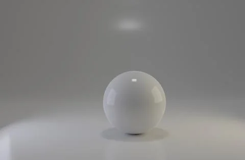 White ball 3D render Stock Illustration
