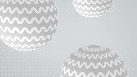 White Ball Abstract Mottled Background 3D Rendering Video stock 229274551