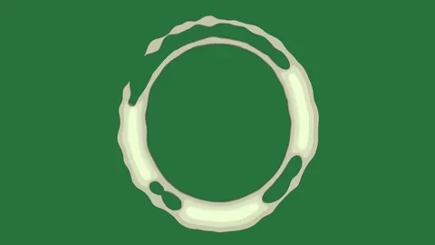 White ball and circle on background egg it letter o isolated on green screen Видео 336955374