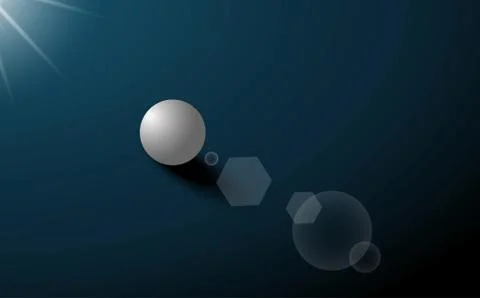 White ball and light on the wall Stock Illustration