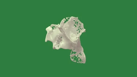 White ball and object tissue flower splash of milk Vidéo 337029064